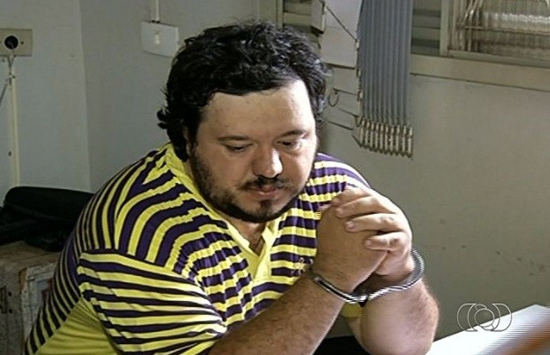 Dj Tiago está preso desde 1º de novembro, em Goianápolis, Goiás (Foto: Reprodução/ TV Anhanguera)