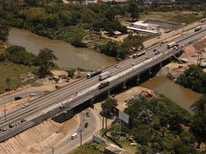 Ponte da Via Dutra em Jacareí será parcialmente interditada (Foto: Adenir Britto/ CCR NovaDutra)