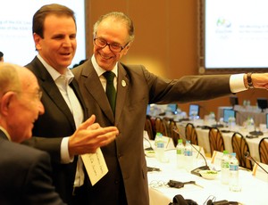 Rio 2016 - Eduardo Paes, Carlos Arthur Nuzman e Comissão de Coordenação do Comitê Olímpico Internacional (COI) (Foto: Rio2016 / alexferro.com.br) Rio 2016 - Eduardo Paes, Carlos Arthur Nuzman e Comissão de Coordenação do Comitê Olímpico Internacional (COI) (Foto: Rio2016 / alexferro.com.br)