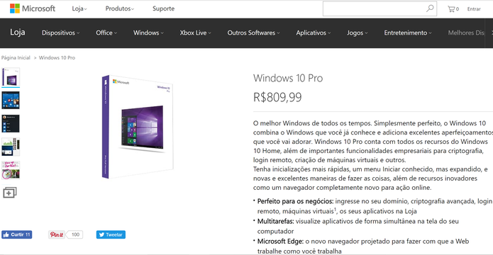 Windows 10 custará caro após o fim do update gratuito no dia 29 de julho (Foto: Reprodução/Microsoft)
