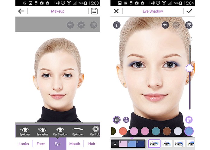 App YouCam aplica maquiagem completa nas selfies (Foto: Reprodução/Barbara Mannara)