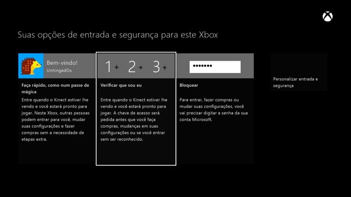 Xbox One: como configurar uma senha de segurança no console (Foto: Reprodução/Murilo Molina)