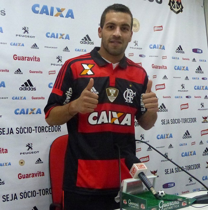Apresentação Canteros Flamengo (Foto: Globoesporte.com)
