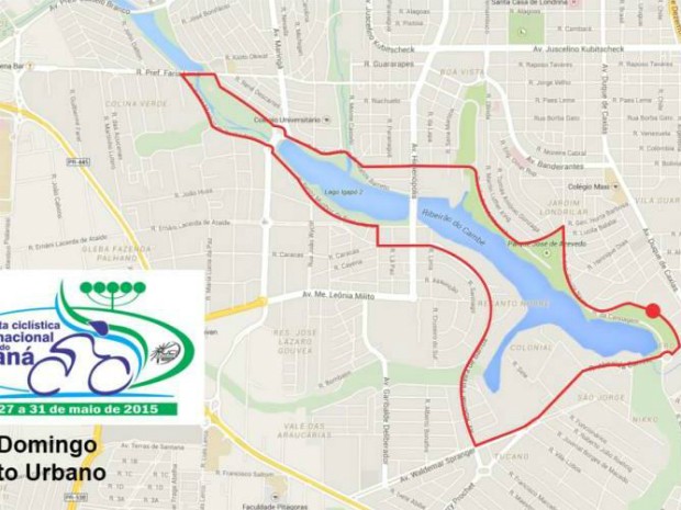 Encerramento da Volta Ciclística do Paraná será no entorno do Lago Igapó, em Londrina (Foto: Divulgação/CMTU)