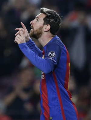 Messi; Barcelona x Borussia Monchengladbach (Foto: AP)
