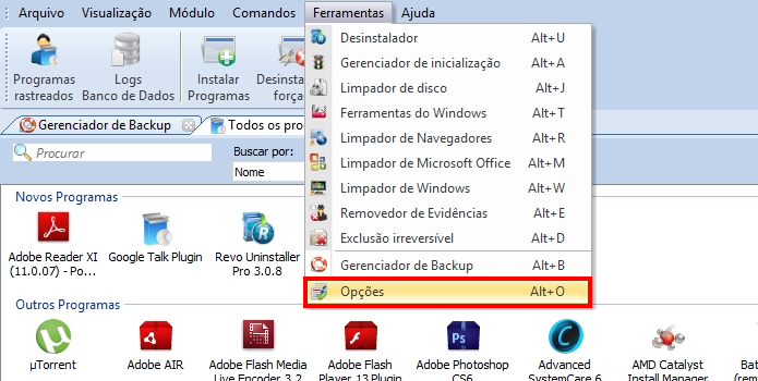 Acesse as opções (Foto: Reprodução/Paulo Alves)