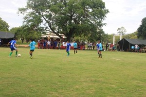 O futebol é uma das modalidades praticadas nos Jogos Indigenas (Foto: divulgação)