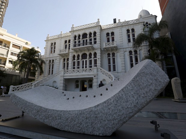 Vista da fachada do Museu Sursock, em Beirute, na sexta (9) (Foto: Reuters/Jamal Saidi) Vista da fachada do Museu Sursok, em Beirute, na sexta (9) (Foto: Reuters/Jamal Saidi)