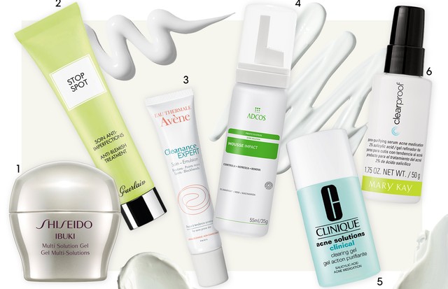 Produtos para combater a acne (Foto: Arte Vogue Online)