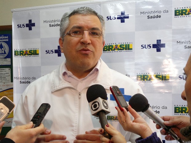 Coletiva com o ministro da Saúde  (Foto: Manoel Souza/RBS TV)