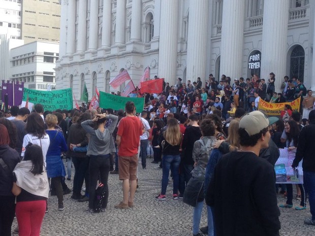 G Estudantes Se Re Nem Para Protestar Contra Reforma Do Ensino M Dio