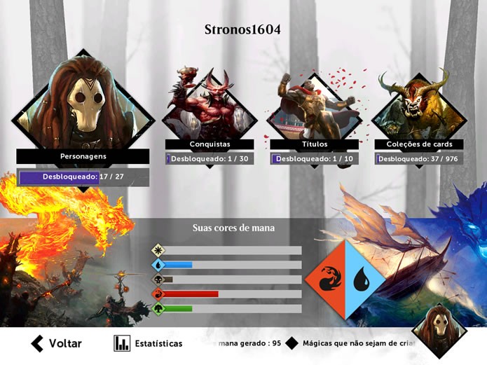 Com várias informações sobre a experiência de jogo, o game possui um visual organizado e muito bem planejado (Foto: Reprodução/Daniel Ribeiro)