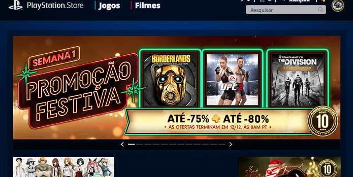 Ofertas de final de ano se iniciam na PSN (Foto: Reprodução/Felipe Vinha)