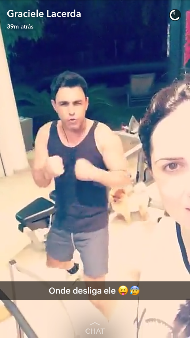 Zezé di Camargo e Graciele Lacerda (Foto: Reprodução/Snapchat) Zezé di Camargo e Graciele Lacerda (Foto: Reprodução/Snapchat)