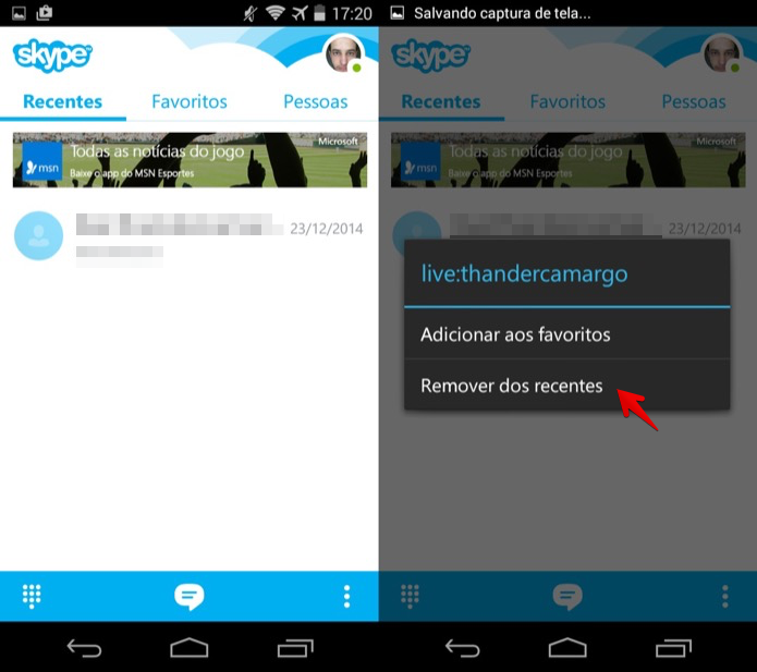 Apagando o histórico de conversas no Android (Foto: Reprodução/Helito Bijora)