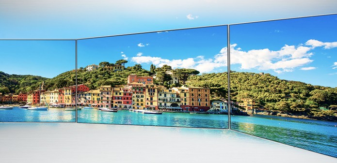 Smart TV da LG é projetada com telona de 86 polegadas em 4K (Foto: Divulgação/LG)