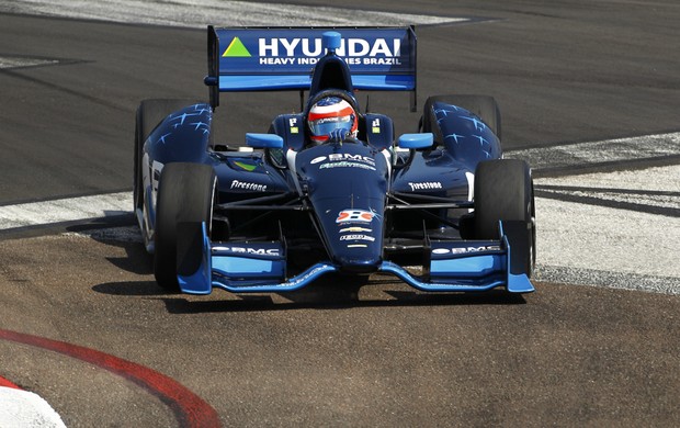 Rubens Barrichello no treino da Indy na Rússia (Foto: Phillip Abbot/Mpteam)