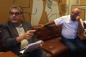 Carlos Miguel Aidar e Ataíde Gil Guerreiro São Paulo (Foto: Marcelo Hazan)