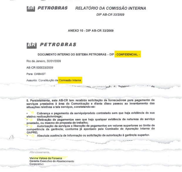Ao então diretor Paulo Roberto, Venina informou que houve pagamento sem comprovação de prestação dos serviços contratados  (Foto: Época)