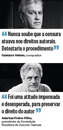 Caetano Veloso e Aderbal Freire-Filho (Foto: Patricia Stavis/Folhapres e Paula Giolito/Folhapress)