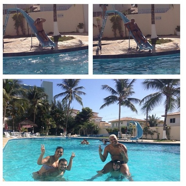 Naldo e Mulher Moranguinho na piscina (Foto: Reprodução_Instagram)