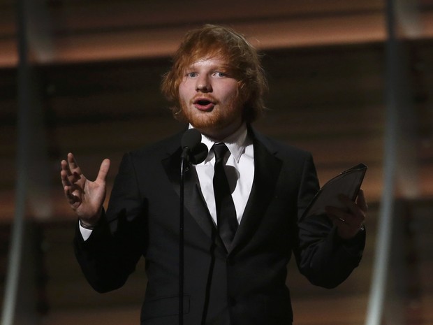 Ed Sheeran ganhou prêmio de melhor canção do ano no Grammy, com 'Thinking out loud' (Foto: Mario Anzuoni/Reuters)
