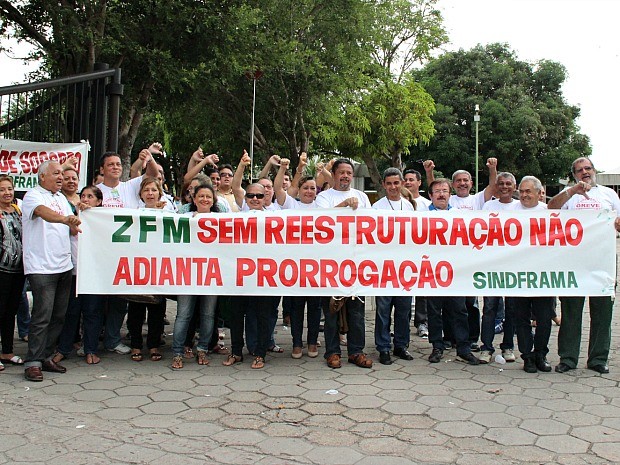 Servidores da Suframa querem melhorias salariais  (Foto: Jamile Alves/G1 AM)