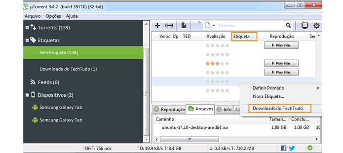 Adicione downloads que já estão em execução (Foto: Reprodução/Barbara Mannara)