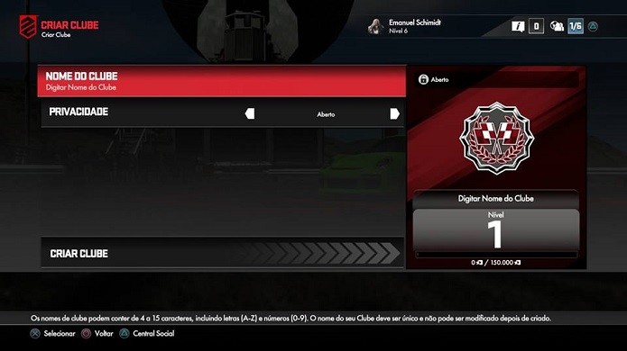 Driveclub: Como criar um clube de corrida (Foto: Reprodução/Emanuel Schimidt)