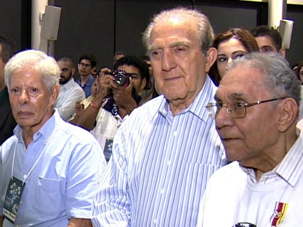 Joaquim Margarido (esq.), Phelippe Daou e Milton Cordeiro, fundadores da Rede Amazônica, em imagem de setembro de 2013   (Foto: Reprodução / Rede Amazônica)