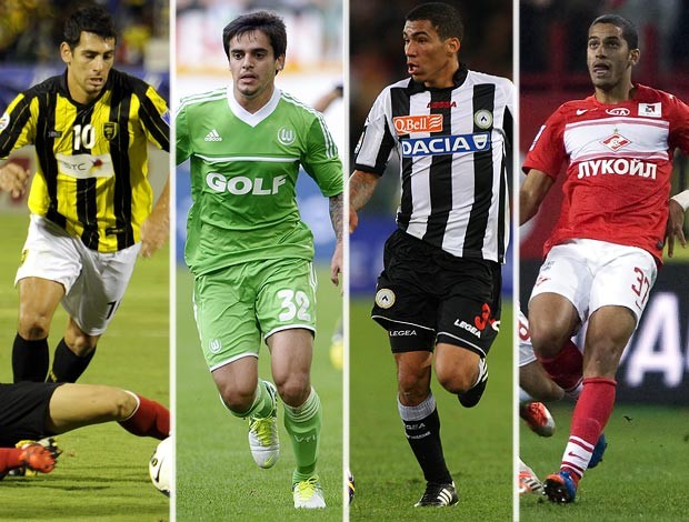 MONTAGEM VASCO - Diego souza fagner allan romulo ex-jogadores (Foto: Editoria de Arte / Globoesporte.com)