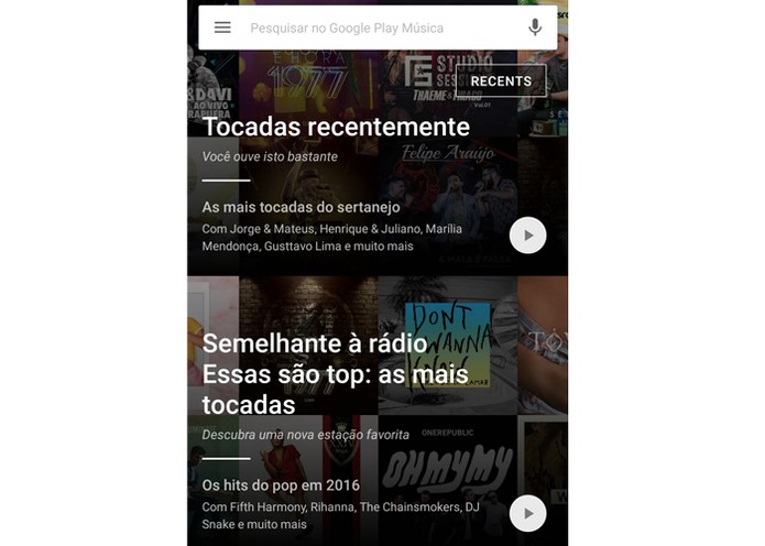 Google Play Música (Foto: Divulgação/Google Play Música) Google Play Música (Foto: Divulgação/Google Play Música)