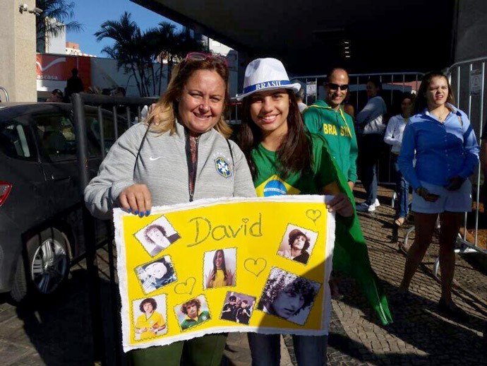 Mãe David Luiz - brasil x chile (Foto: Fernando Martins )