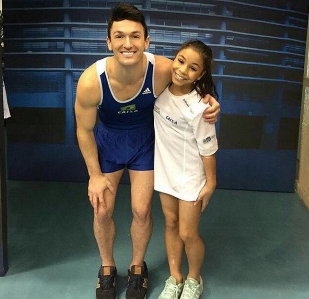 Flávia Saraiva com o também ginasta Diego Hypólito (Foto: Reprodução/Instagram)