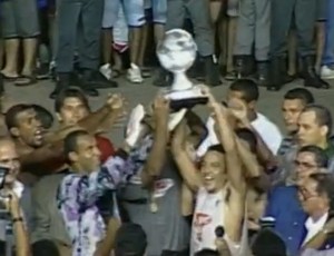 América-RN conquista título da Copa do Nordeste, em 1998 (Foto: Reprodução/Inter TV Cabugi)
