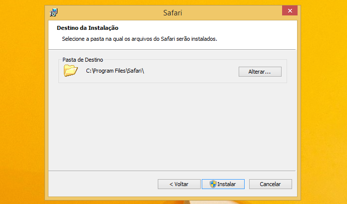 Instalando o Safari no Windows (Foto: Reprodução/Helito Bijora)