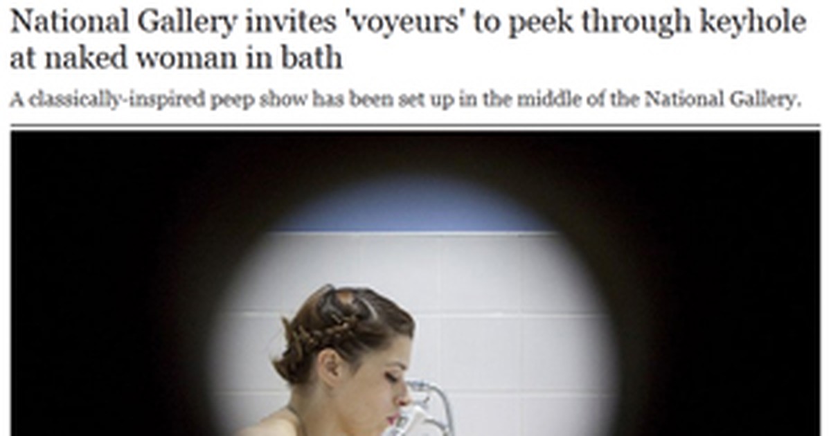 G1 - ‘Voyeurs’ poderão espiar mulher pelada no banho em exposição