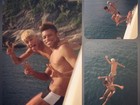 Só diversão! Neymar brinca com amigos e pula no mar 