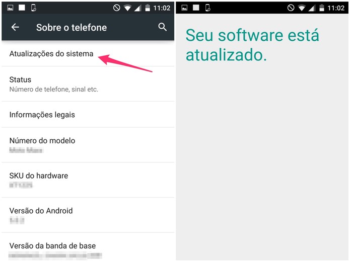 Verifique se há atualizações disponíveis para o Android do seu Moto Maxx (Foto: Reprodução/Lucas Mendes)