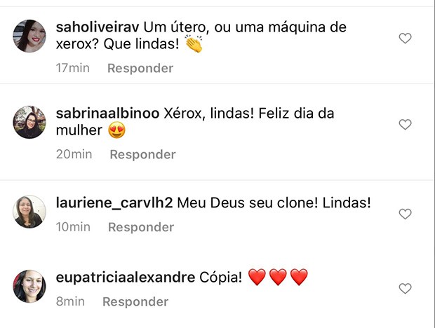 Rafaela e Catarina Mandelli ganham elogios em post (Foto: Reprodução/ Instagram)