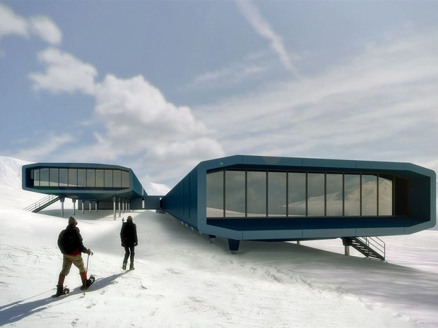 A estrutura principal da futura estação antártica será feita de aço (Foto: Divulgação/Estúdio 41)