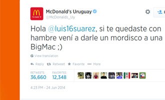 publicou o McDonald’s Uruguai (Foto: Reproução/Twitter)