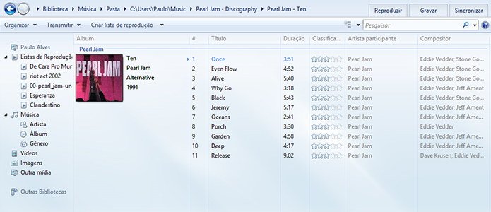 Dados como ordem das faixas e compositores são preenchidos automaticamente (Foto: Reprodução/Paulo Alves)