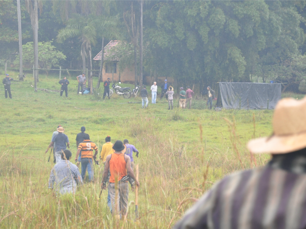 Indígenas têm até sábado para deixar fazenda em Sidrolândia, MS (Foto: Fabiano Arruda/G1 MS)