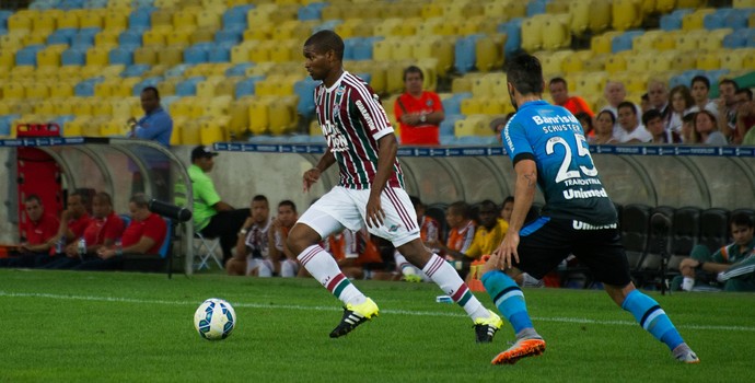 Marlon durante o duelo do Fluminense com o Grêmio, no Maracanã (Foto: Bruno Haddad/ Fluminense FC)