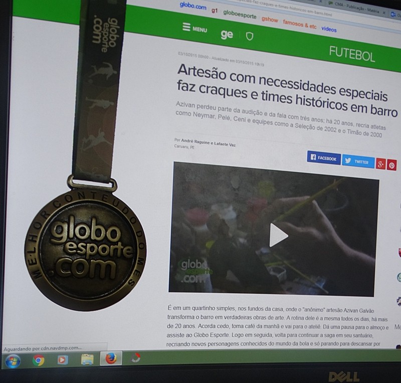 GE Caruaru e Região recebe medalha de melhor conteúdo do mês (Foto: Renata/ TV Asa Branca)