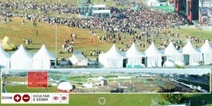 Explore a foto panorâmica do Lollapalooza (Reprodução/G1)