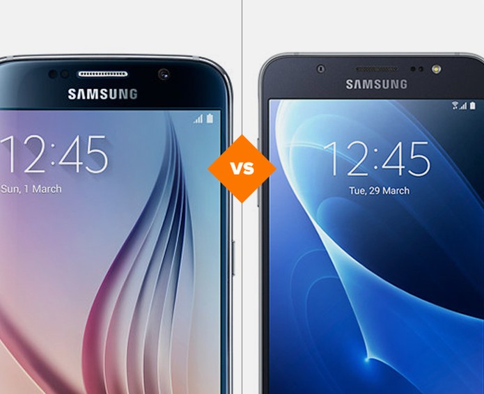 Samsung Galaxy S6 ou Samsung Galaxy J7 metal, qual celular é o melhor investimento? (Foto: Arte/TechTudo) Samsung Galaxy S6 ou Samsung Galaxy J7 metal, qual celular é o melhor investimento? (Foto: Arte/TechTudo)