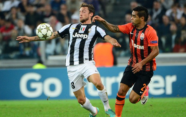Claudio Marchisio e Alex Teixeira Juventus x Shakhtar (Foto: AFP)