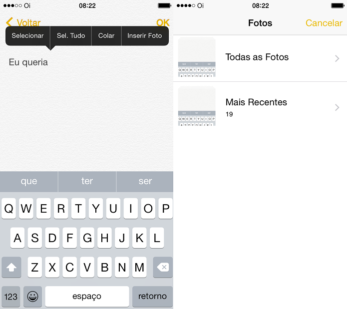 App Notas agora suporta a inserção de imagens (Foto: Reprodução/Edivaldo Brito)